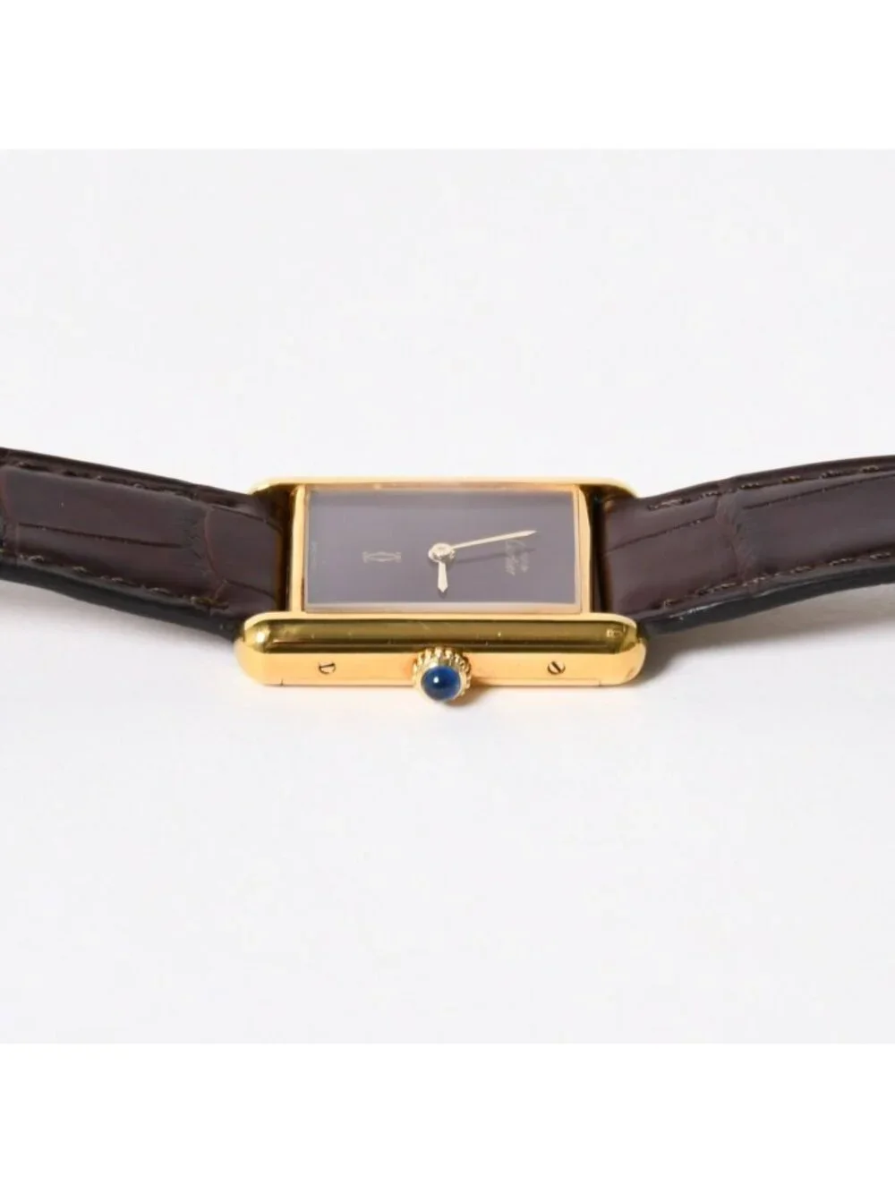 Cartier Tank LM Vermeil Must LM Watch Leather Bordeaux Dial Manual Wind